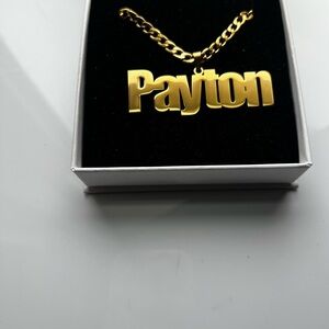 Gold Personalized “Payton” Name Non-tarnish hypoallergenic kids Necklace